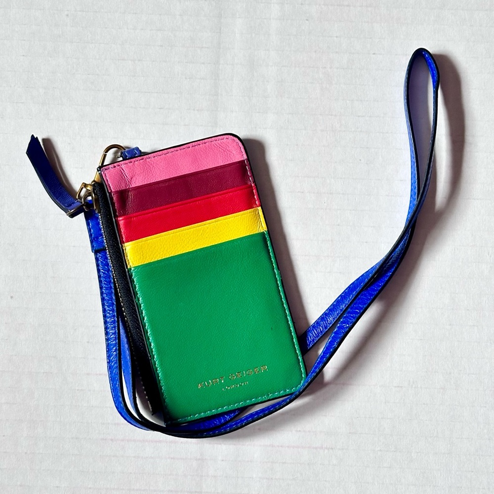 Rainbow wallet with strap